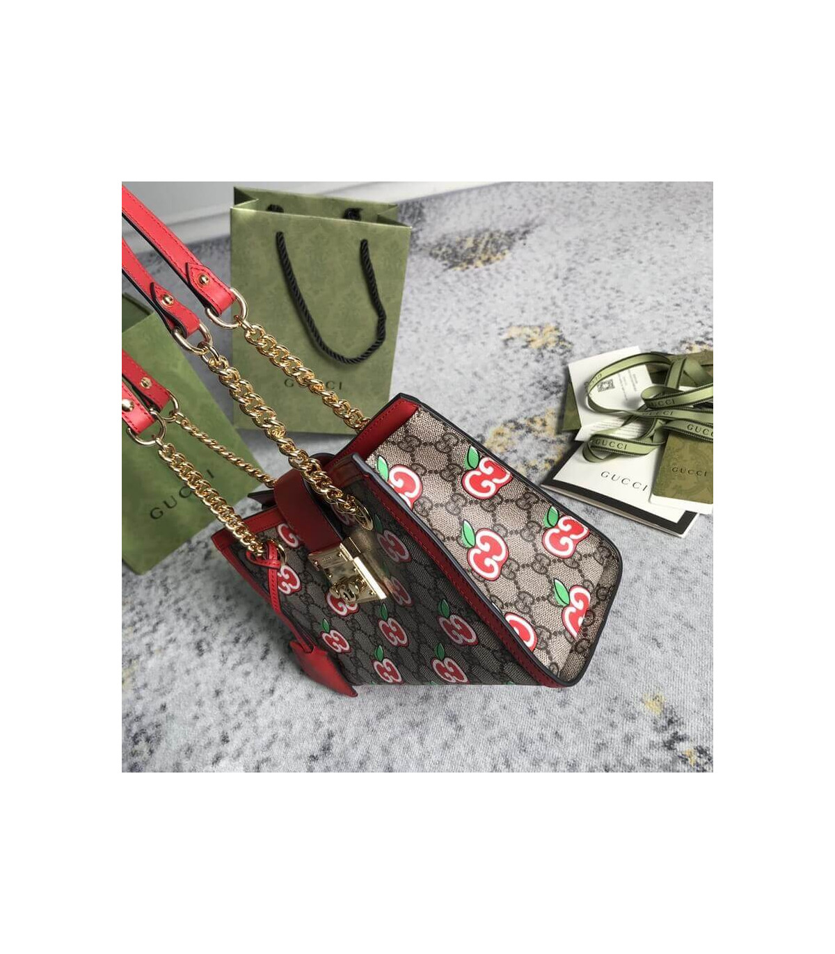 Gucci GG Apple Print Small Shoulder Bag