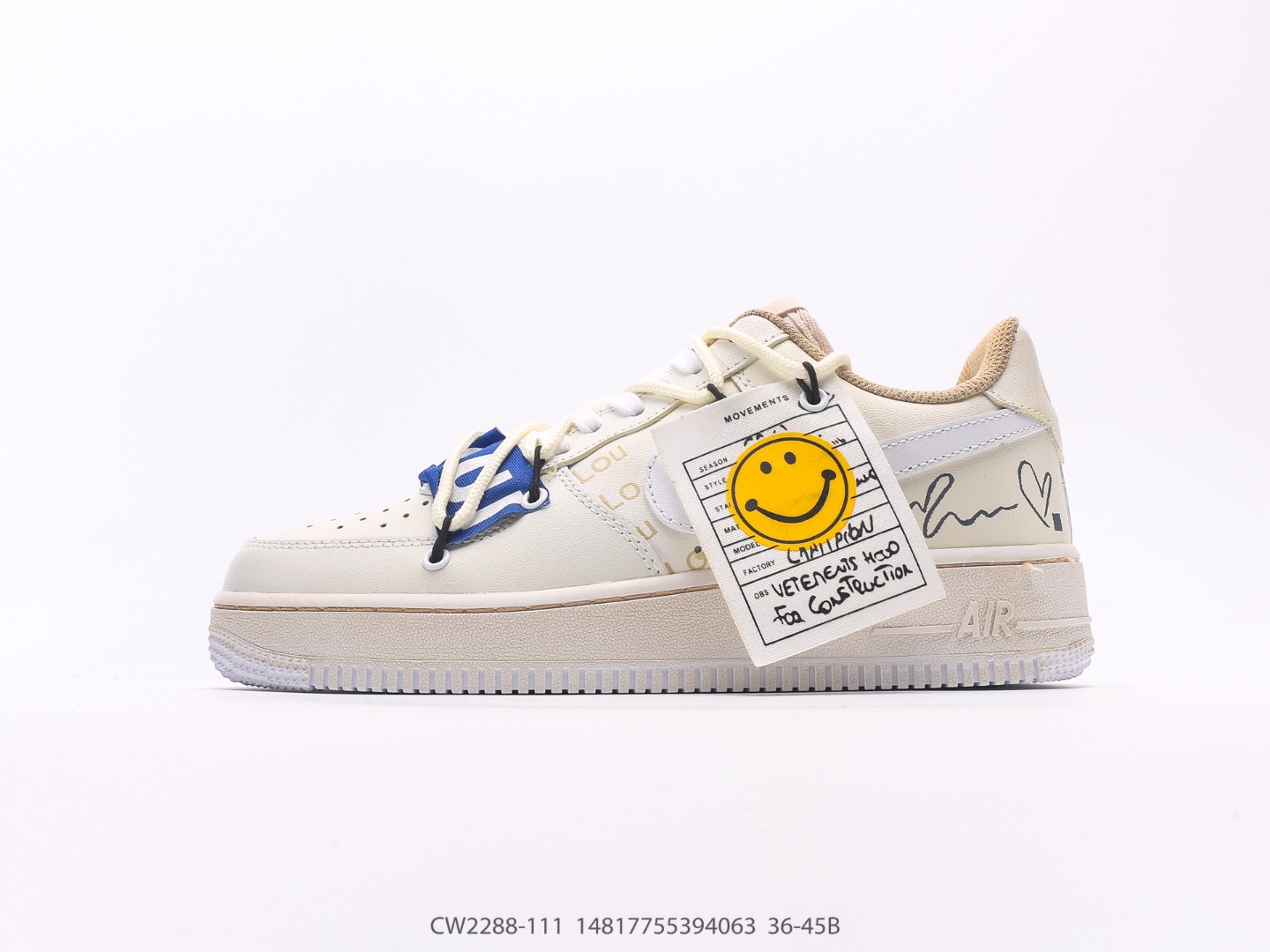Nike Air Force 1 Low CPFM Smile Tag Custom