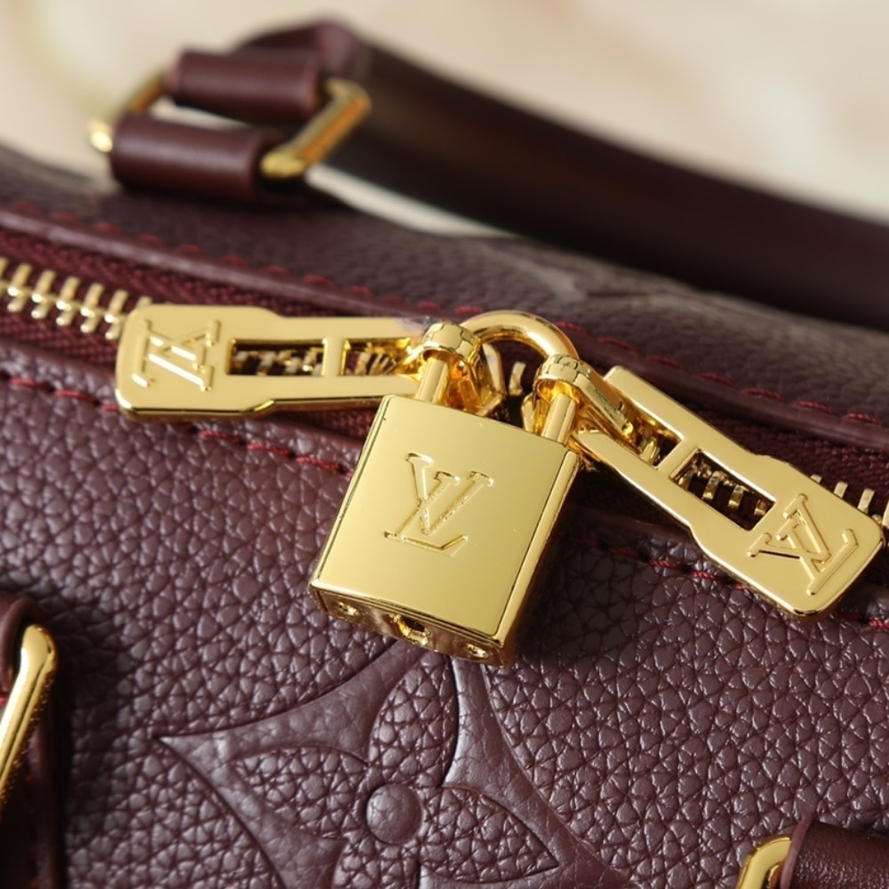 Louis Vuitton Speedy Bandouliere 20 Monogram Empreinte Grenat Red 20Cm M25929