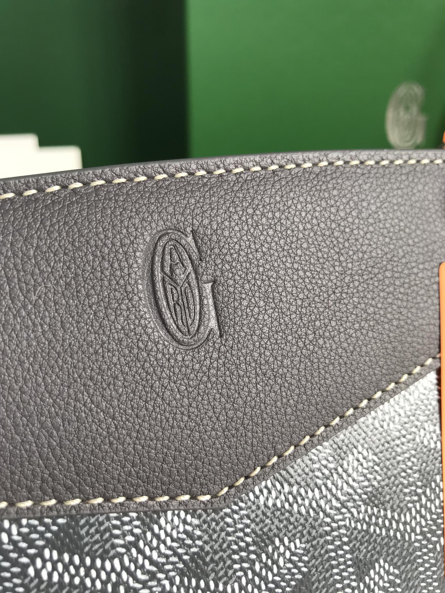 Goyard Rouette Structuré Mini Bag 21cm Grey Black Goyardine Canvas And Calfskin