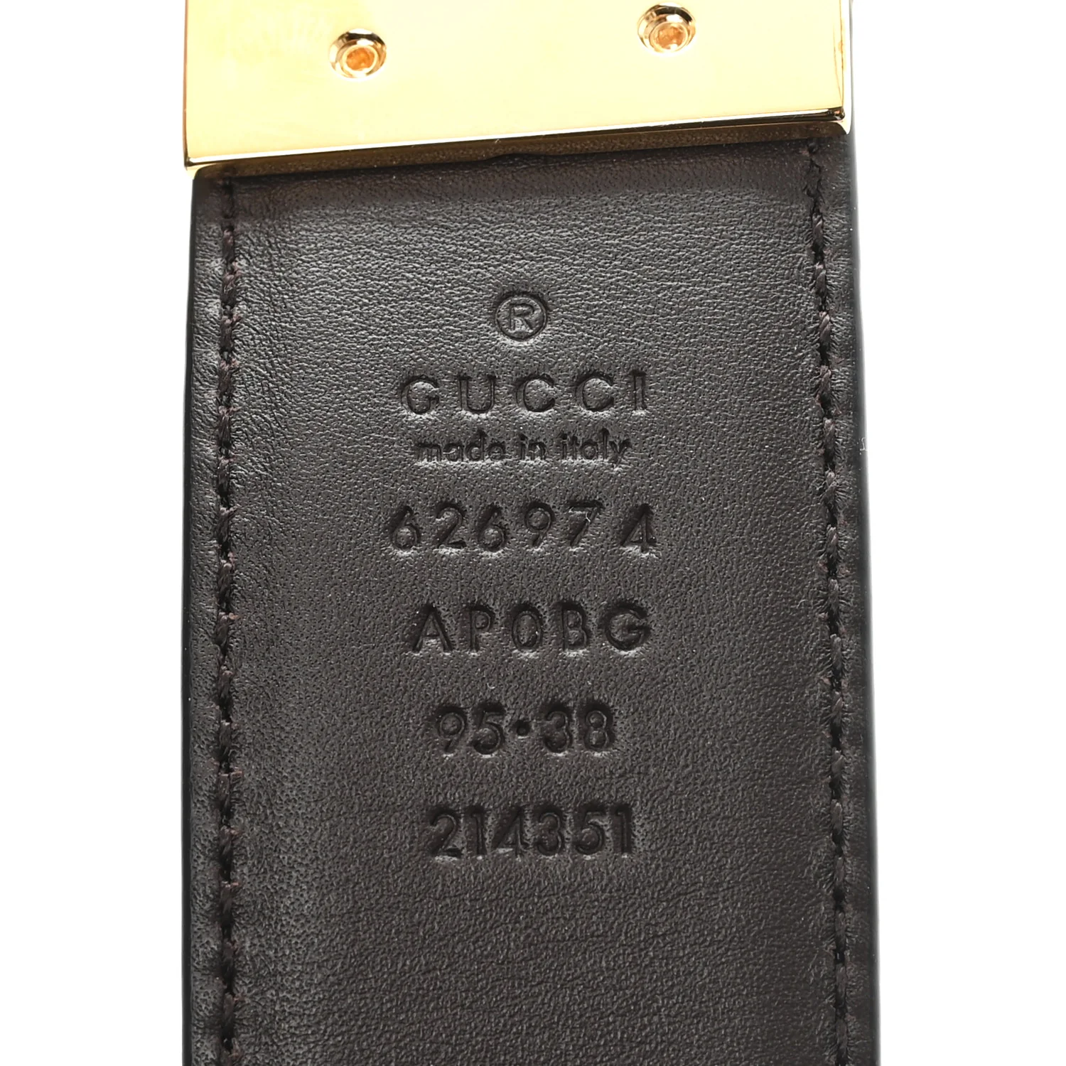 Moon Calfskin Square G Reversible 35mm Belt 95 38 Black