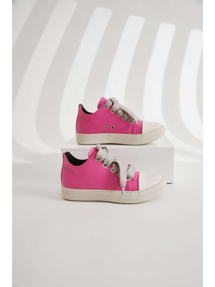 PU Patchwork Round Toe Flat Heel Sneaker