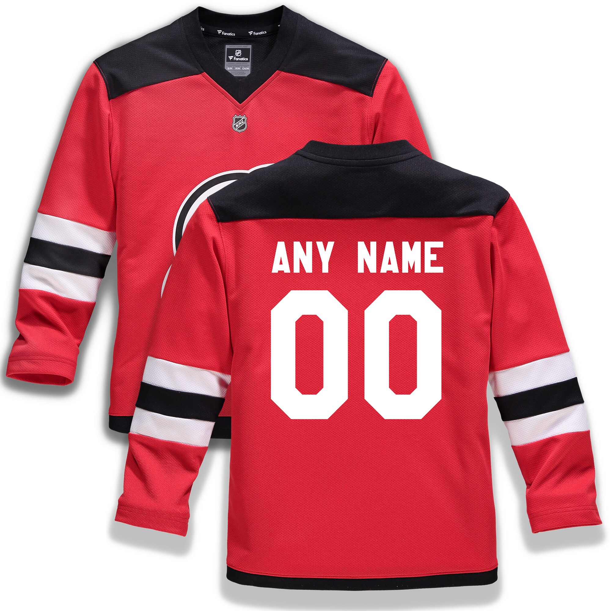 New Jersey Devils Fanatics Youth Home Replica Custom Jersey – Red