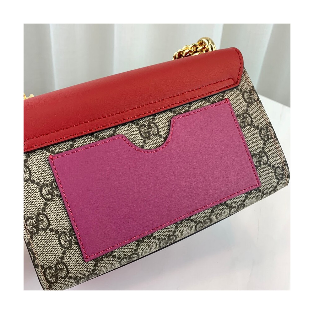 Gucci Padlock Small GG Shoulder Bag Red