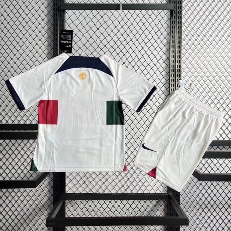 2022-23 Portugal Away kids Football jersey