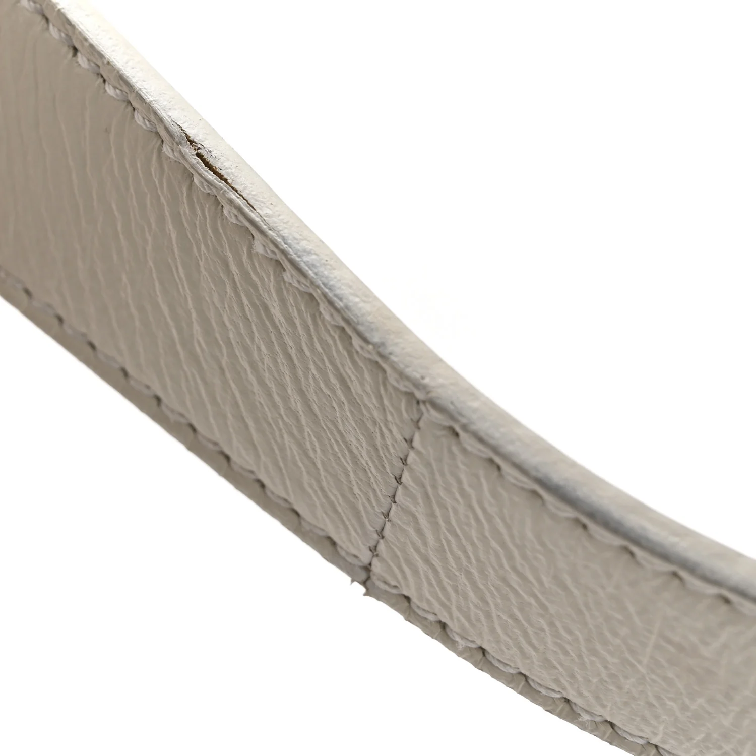 Calfskin Enamel  FF Belt 85 34  White