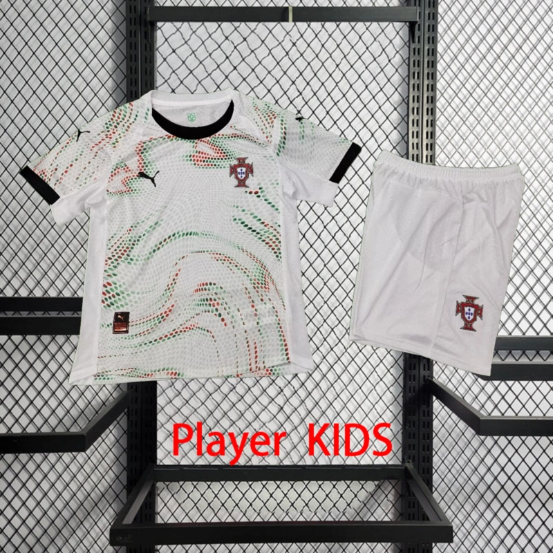 Player 2025-26 Portugal Away Kids football jersey Player KIDS