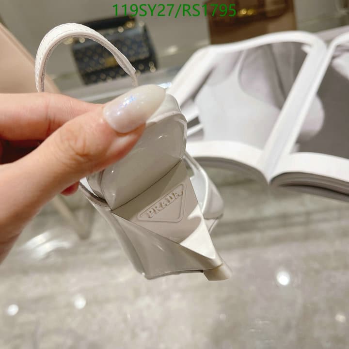 Prada Brushed Leather Slingback Pumps White