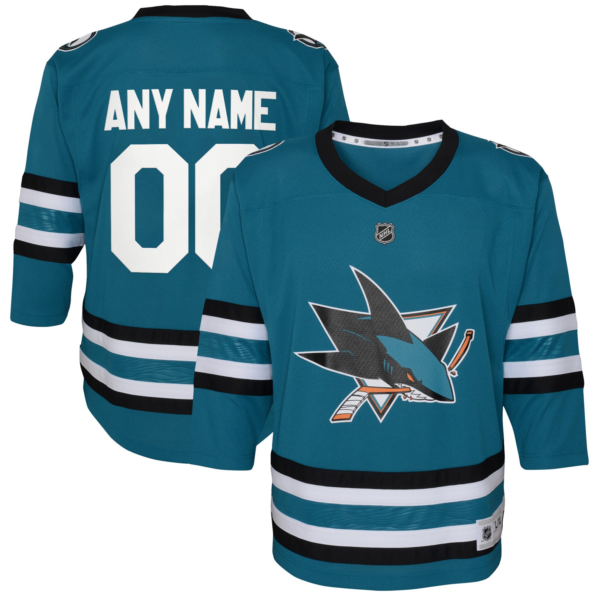 San Jose Sharks Infant Home Custom Replica Jersey – Teal