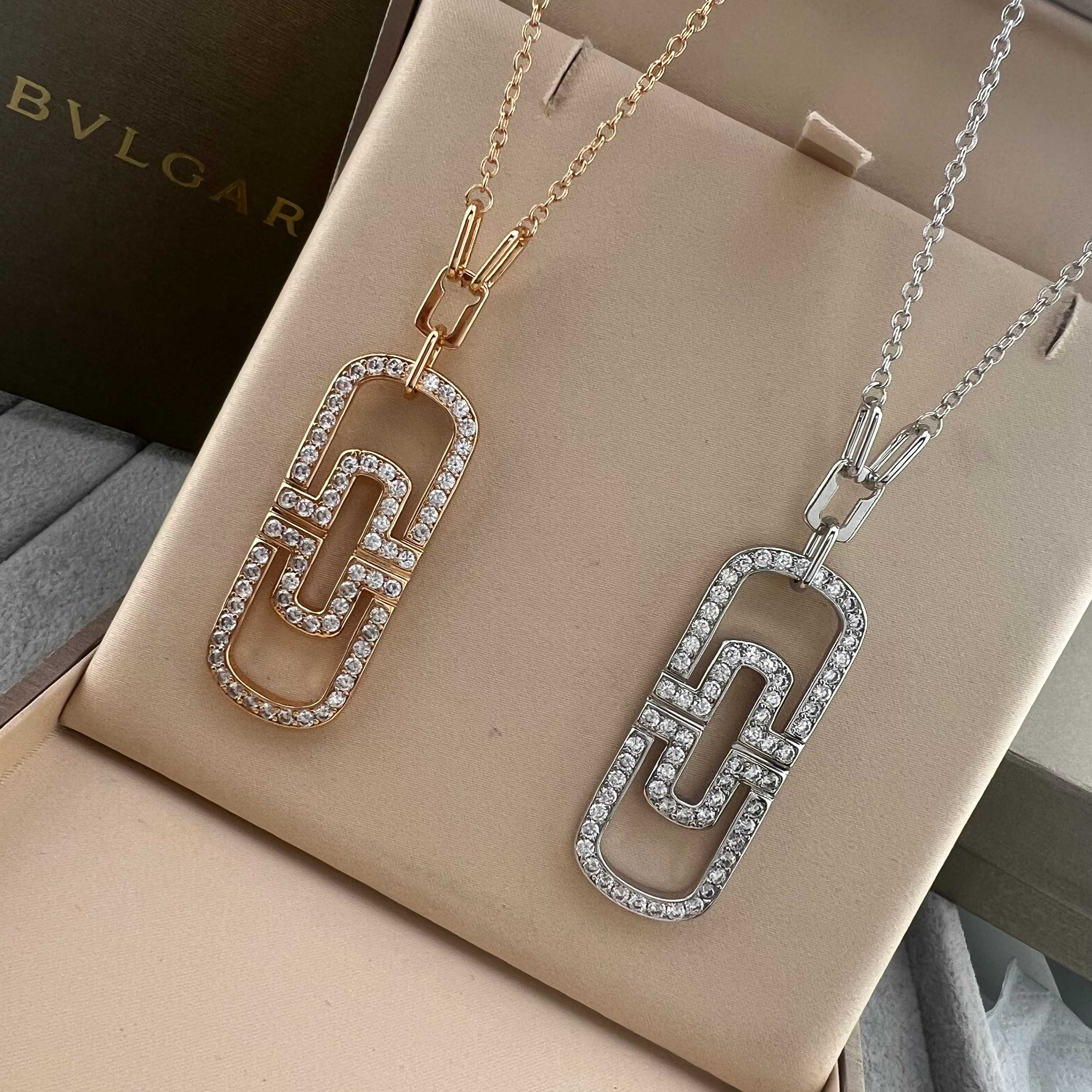 Large Diamond Paperclip Necklace