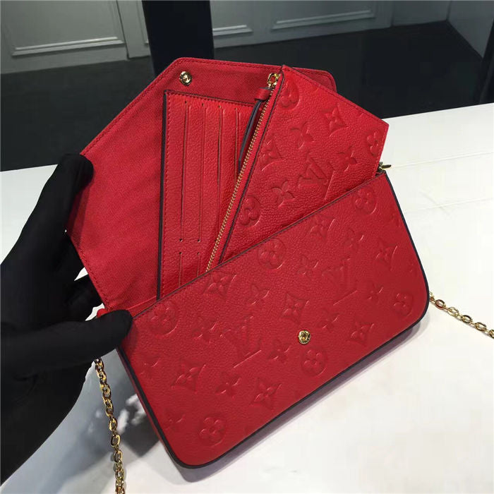 Louis Vuitton F Licie Pochette Scarlet Red 21cm/8.3in