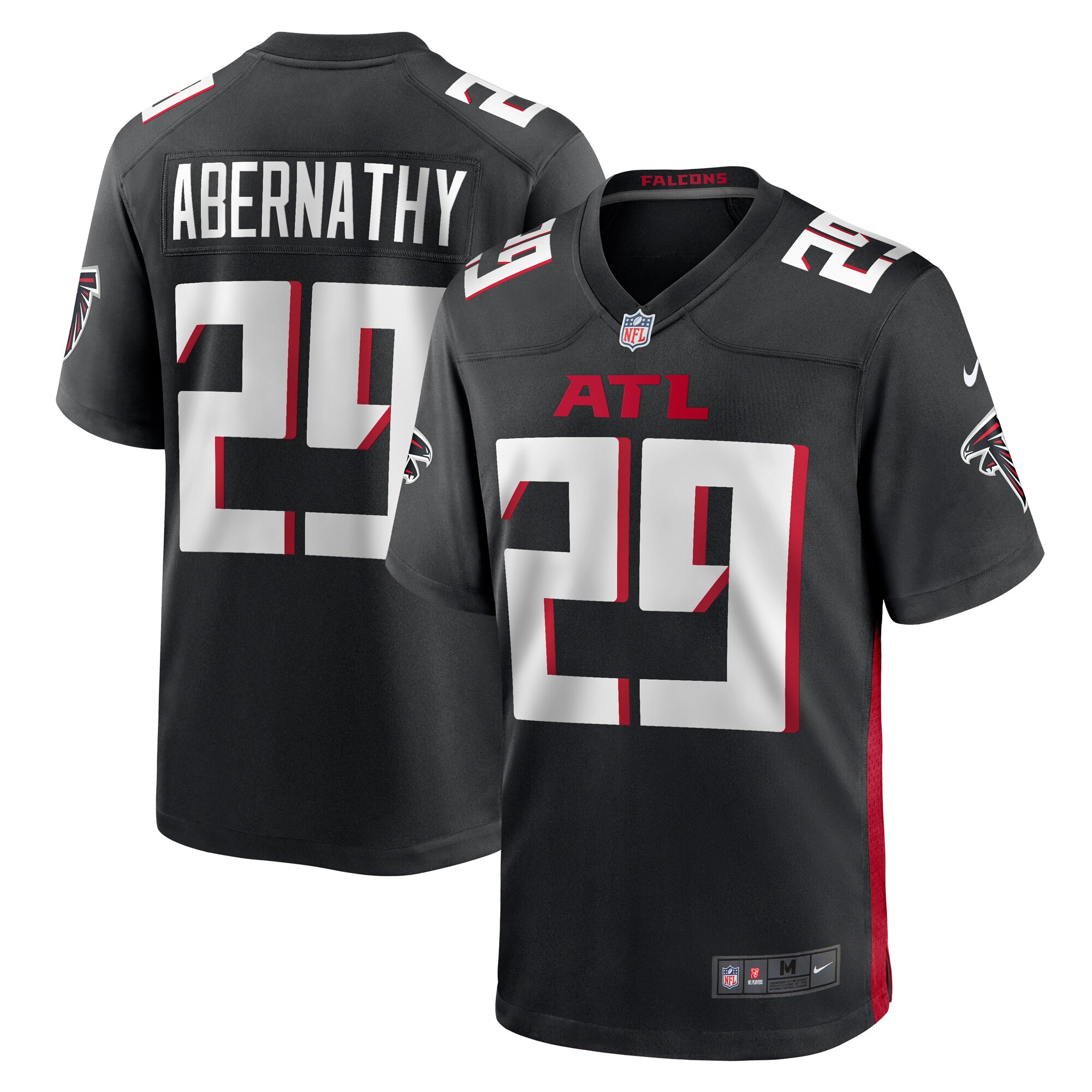 Micah Abernathy Atlanta Falcons Nike Team Game Jersey -  Black