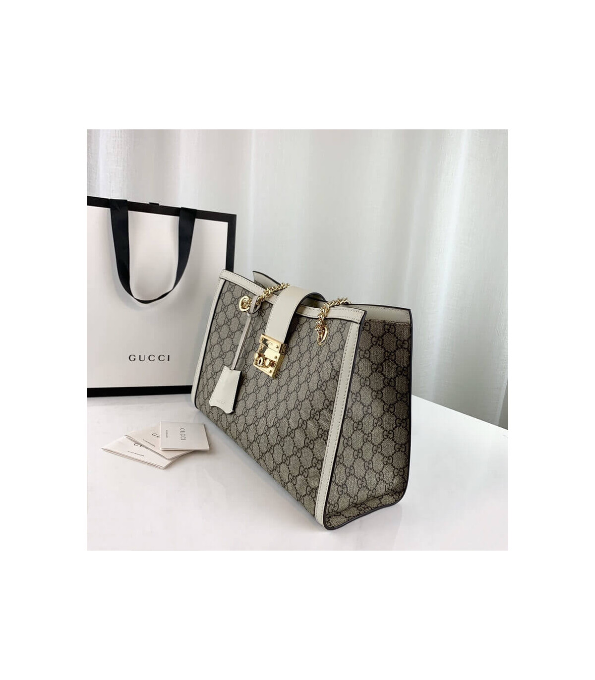Gucci Padlock Medium GG Shoulder Bag White