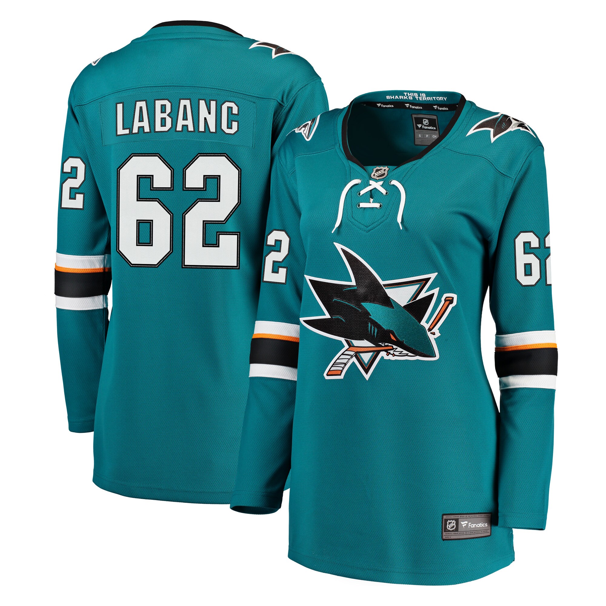 Kevin Labanc San Jose Sharks Fanatics Women’s Breakaway Jersey – Teal