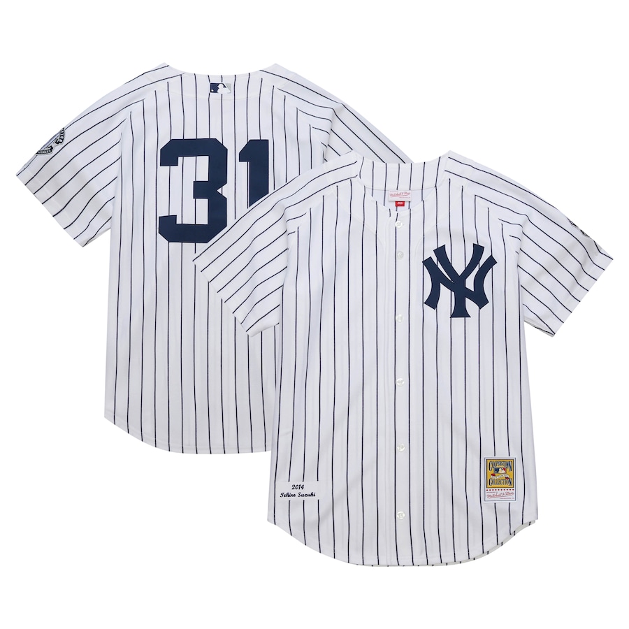 Ichiro Suzuki New York Yankees Mitchell&Ness 2014 Cooperstown Collection Throwback Jersey White