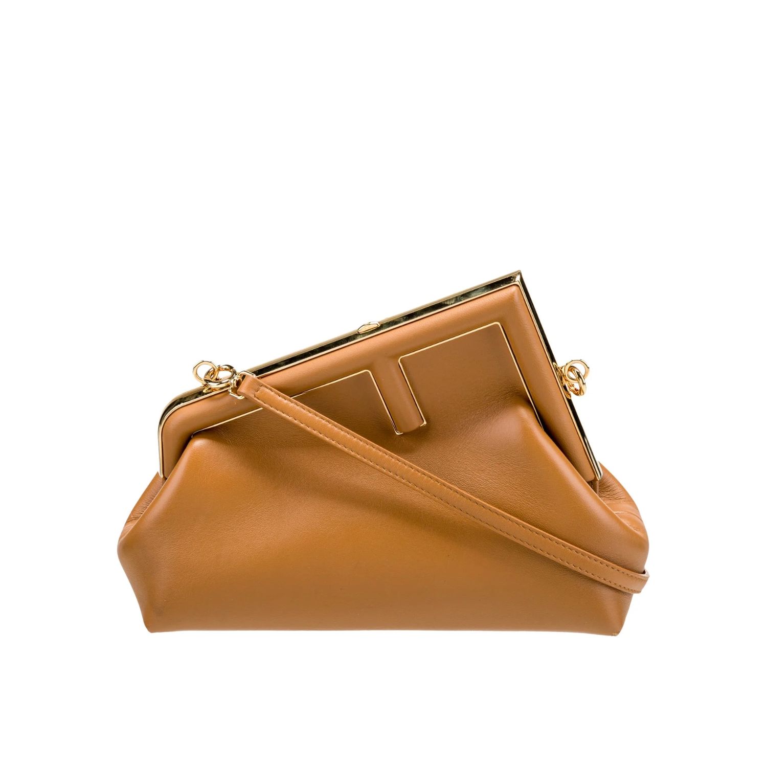 Fendi First Small Nappa Leather Bag Brown 26cm