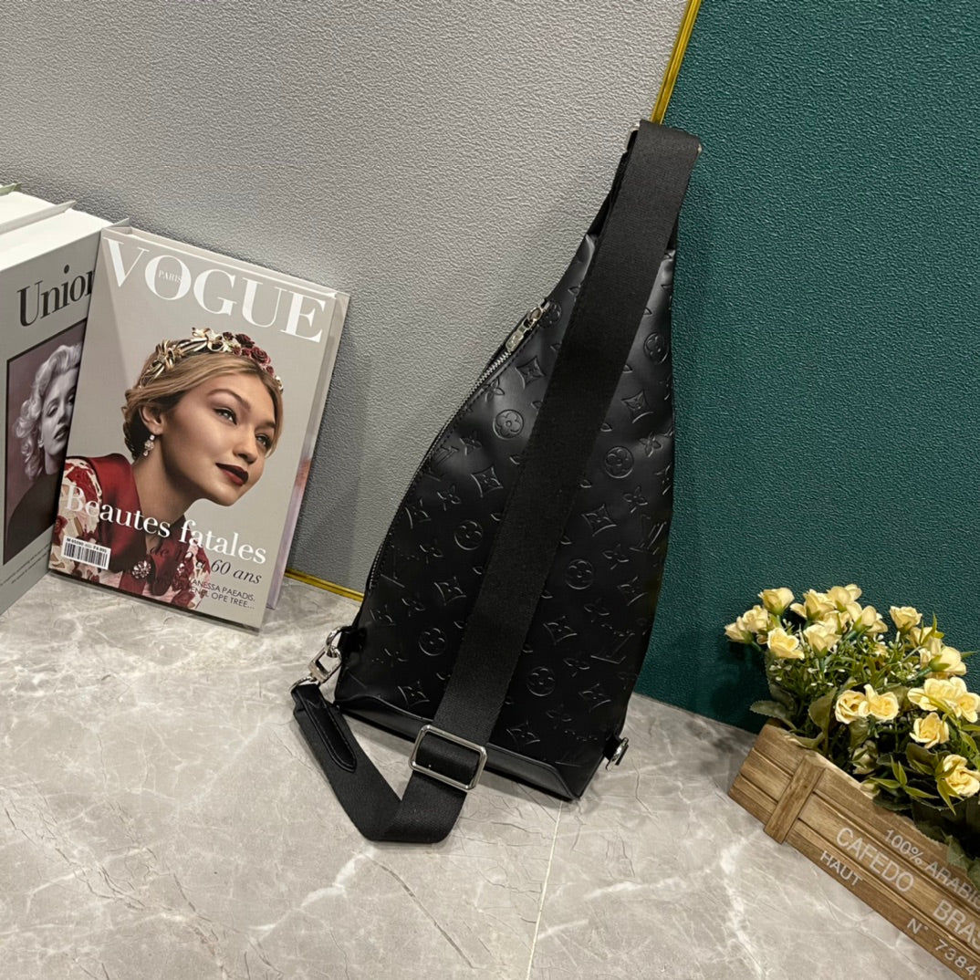 Louis Vuitton Duo Sling Bag Full Black 42Cm M30936