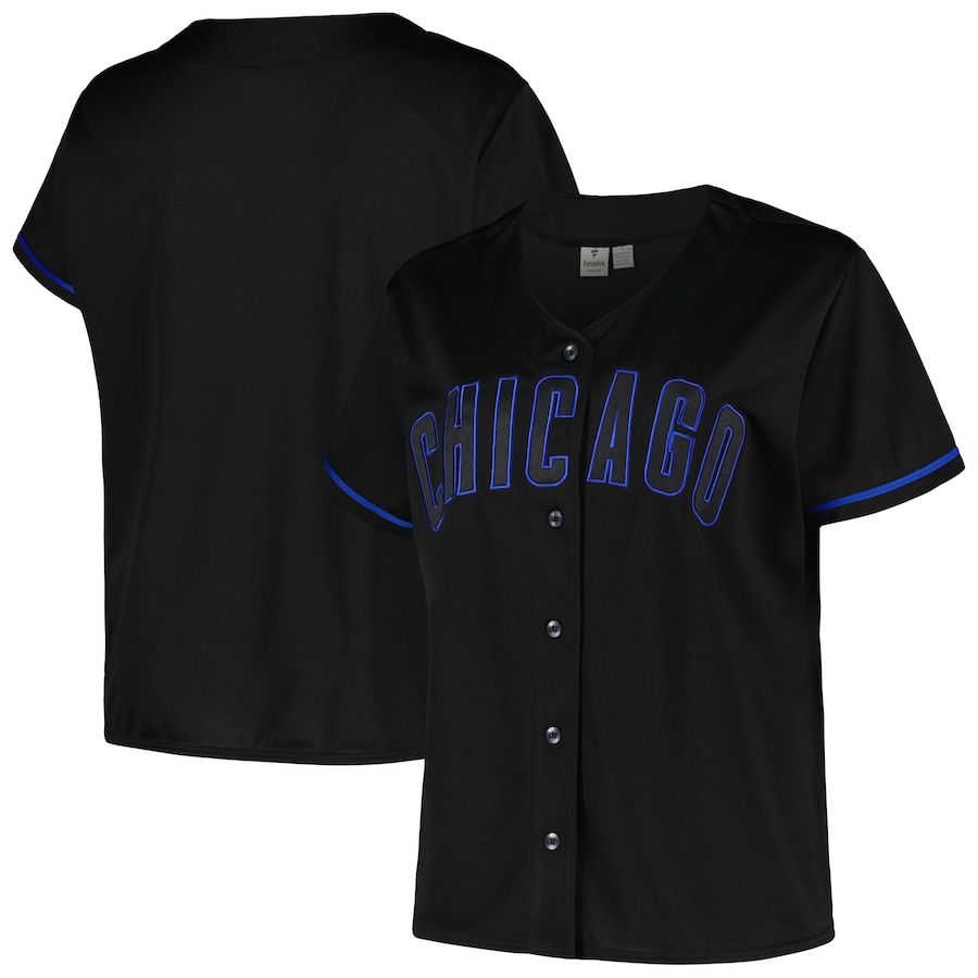 Chicago Cubs Profile Women's Plus Size Pop Fashion Jersey Black