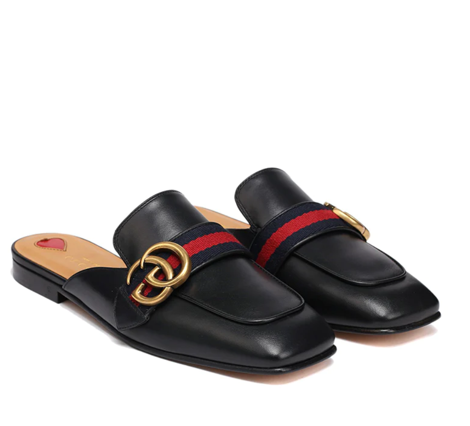 Gucci Women’S Princetown Leather Slipper Black