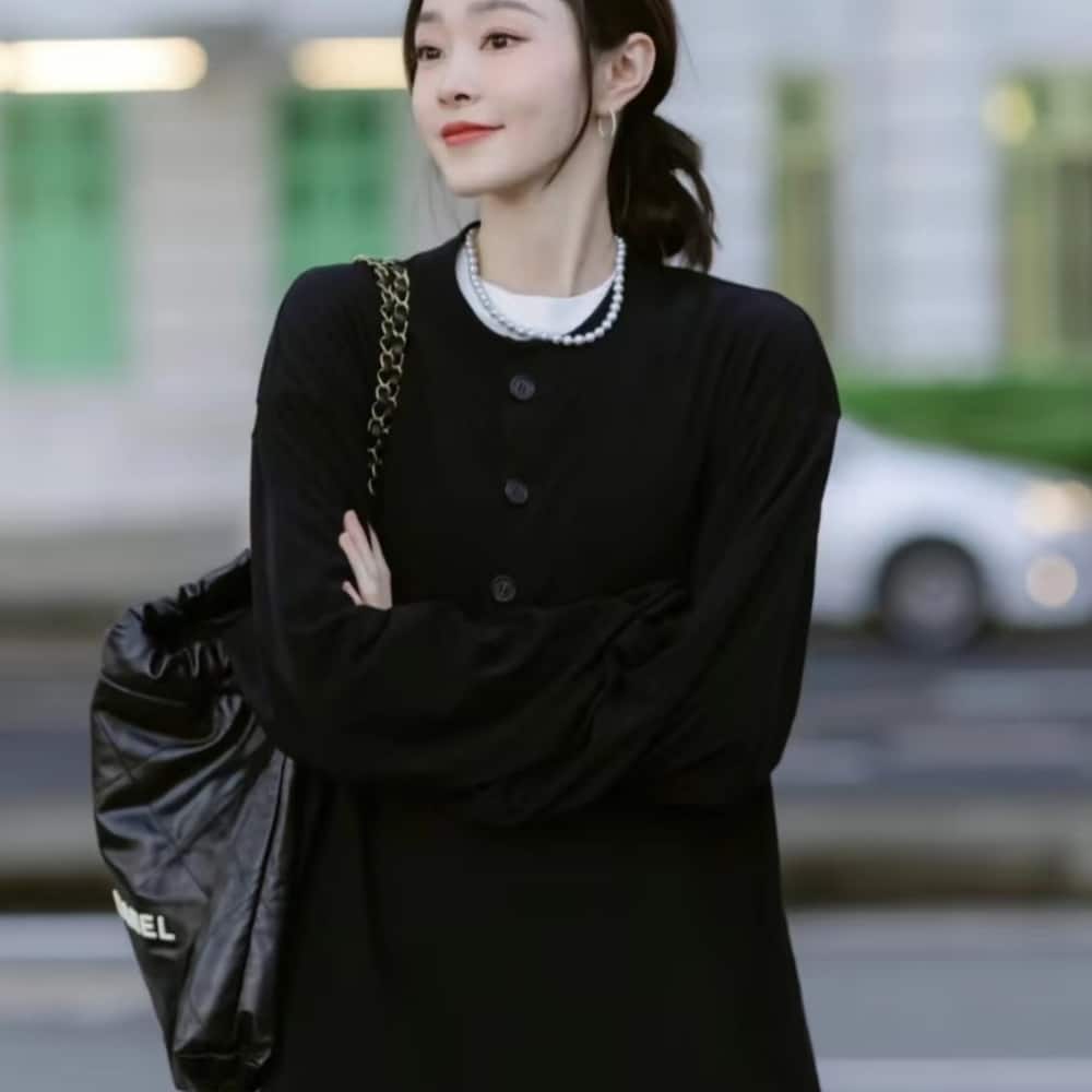 Chanel Handbag Shiny Black 41cm