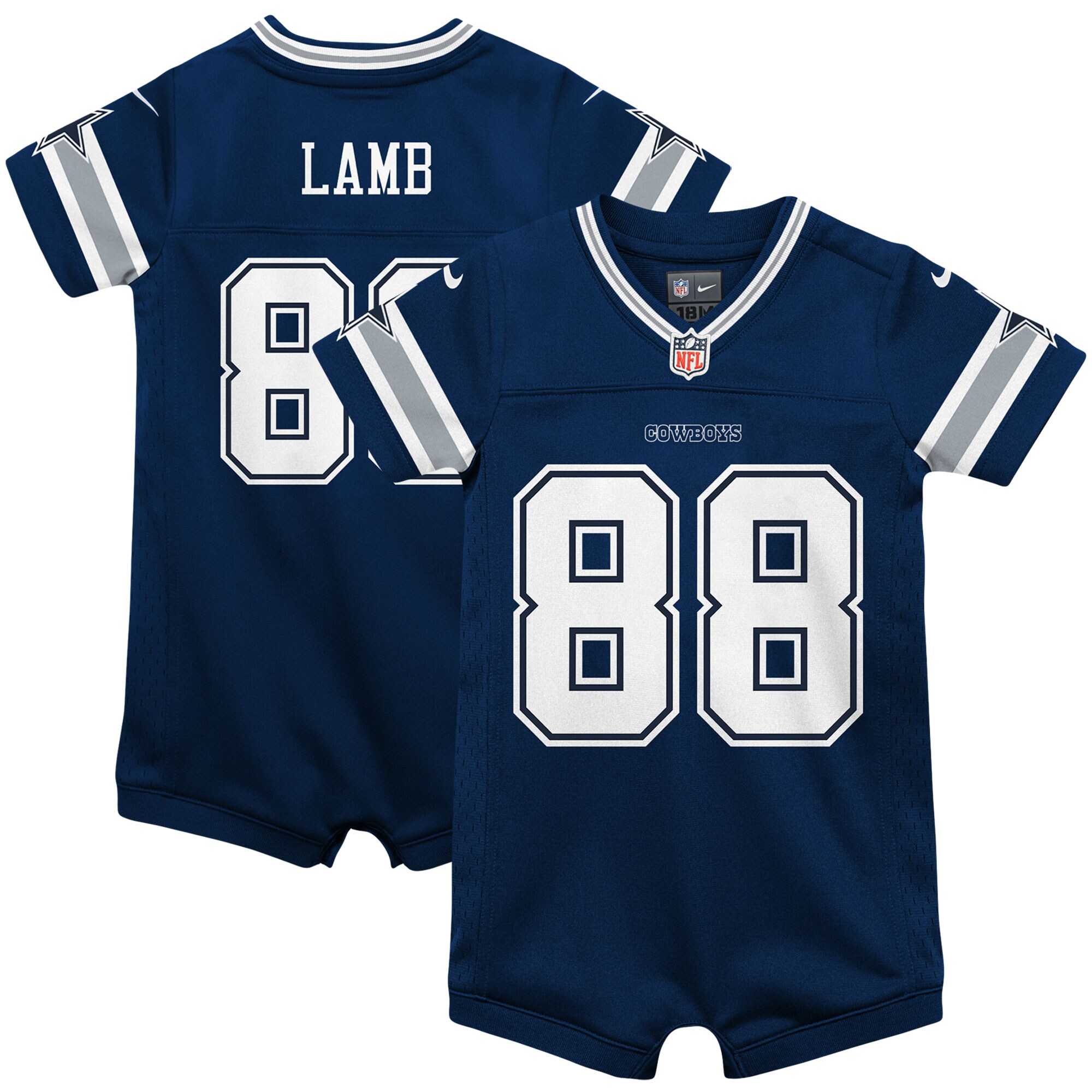 CeeDee Lamb Dallas Cowboys Nike Infant Game Jersey Romper - Navy