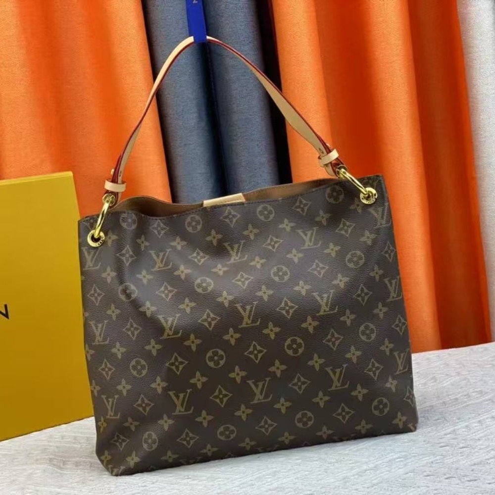 Louis Vuitton Graceful MM Monogram Canvas Hobo Bag Brown 41cm M43704