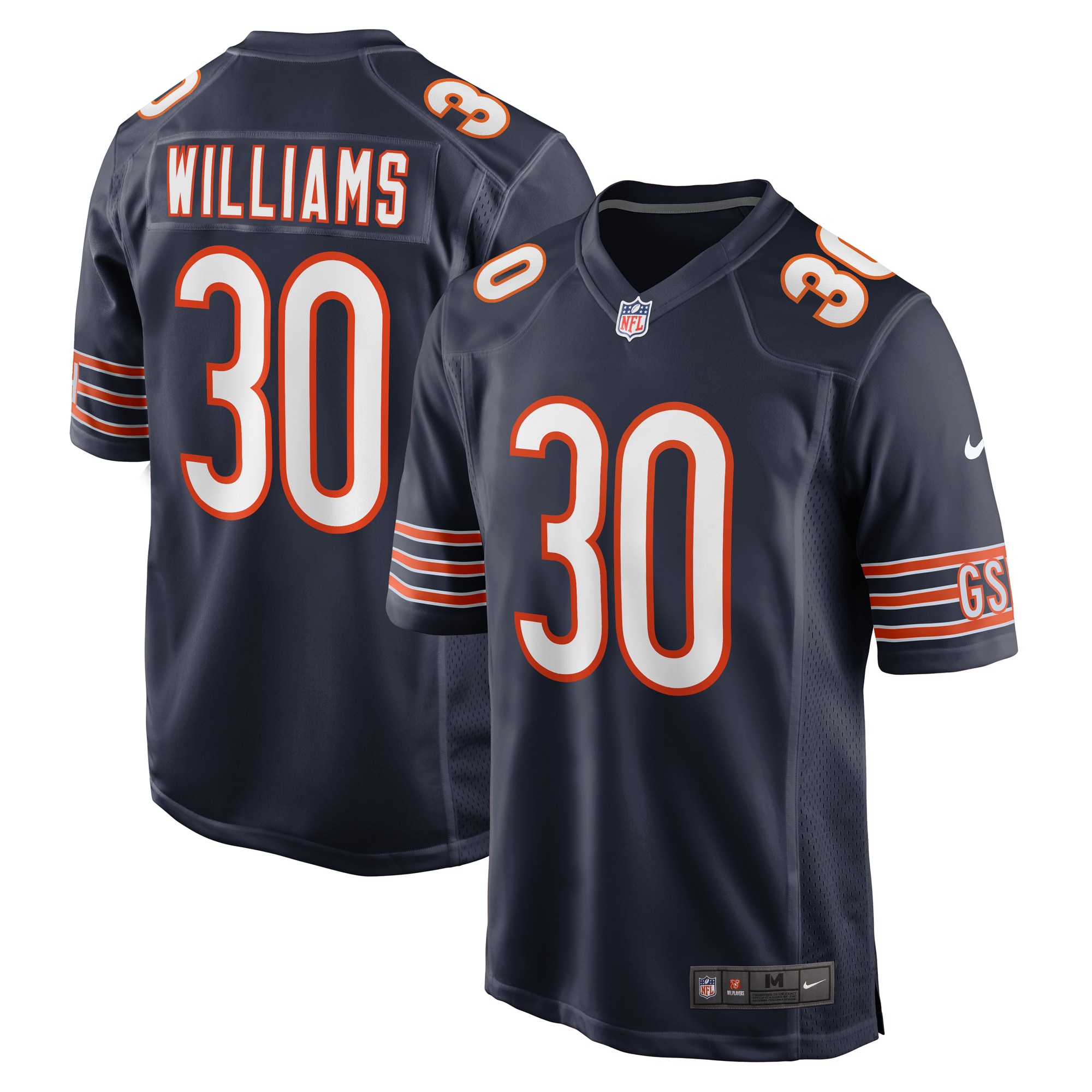 Joejuan Williams Chicago Bears Nike  Game Jersey -  Navy