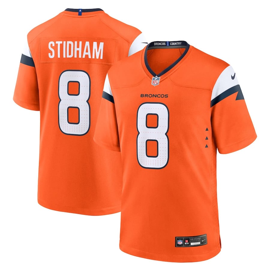 Jarrett Stidham 8 Denver Broncos Team Game Men Jersey - Orange