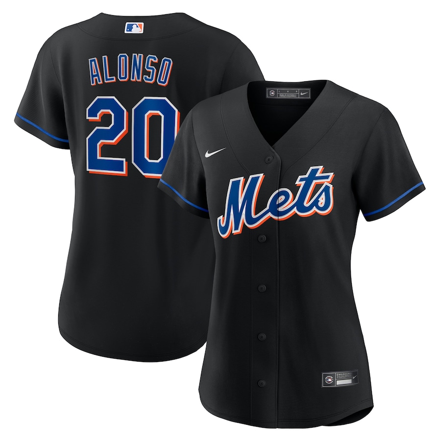 Pete Alonso New York Mets Women's 2022 Alternate Player Jersey Black