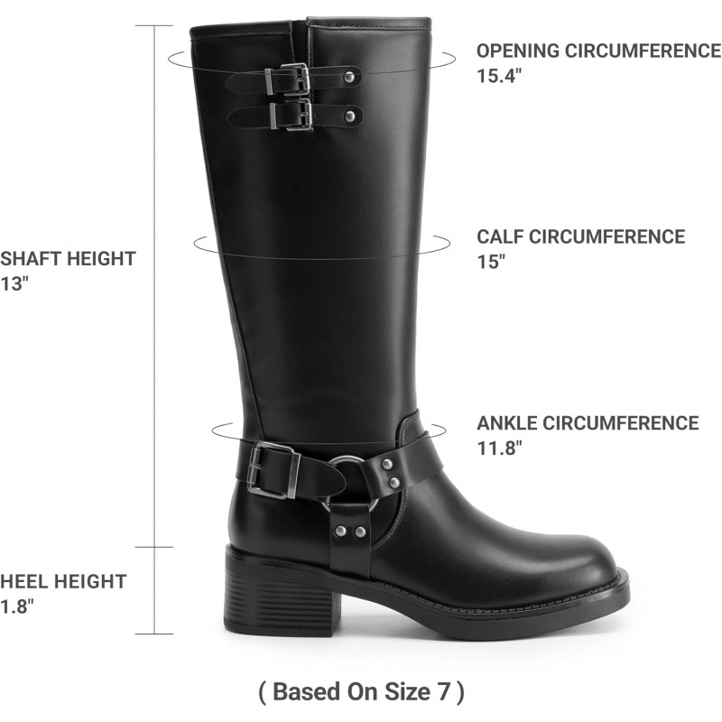 Women's Knee High Boots Combat Boots Goth Boot