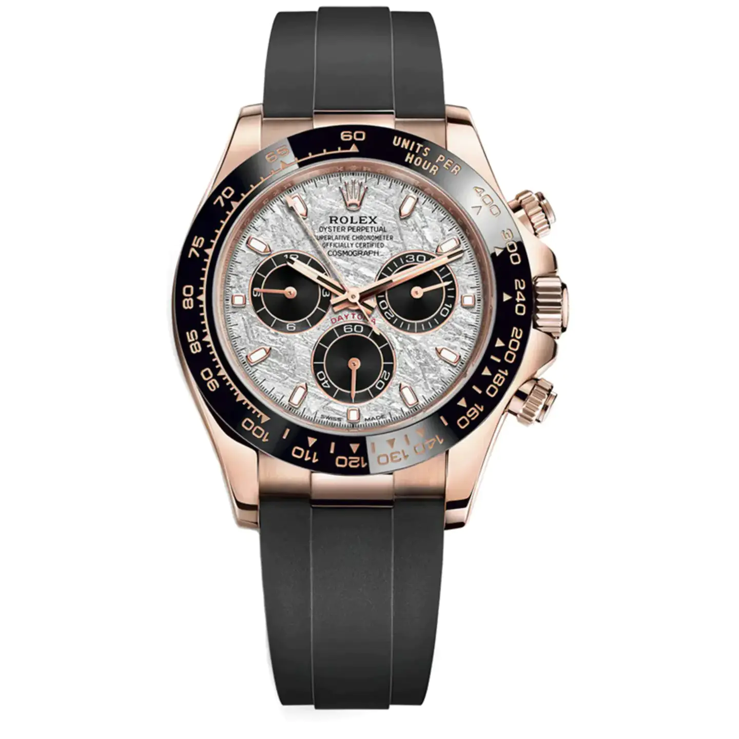 Rolex Cosmograph Daytona 40 mm | Oysterflex bracelet | Meteorite dial | 18k Everose gold Case Men's Watch 116515ln-0055