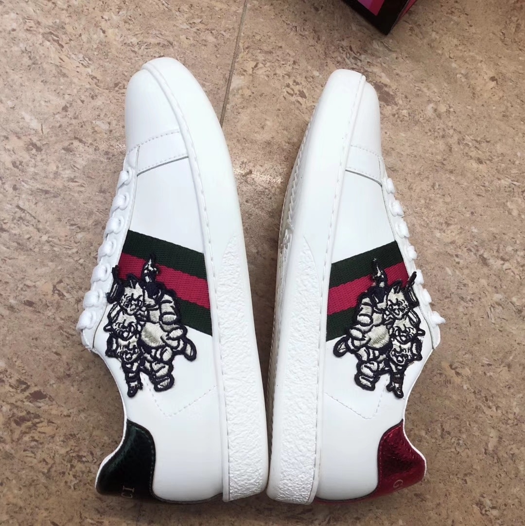 Gucci Women’S Ace Sneaker With Three Little Pig