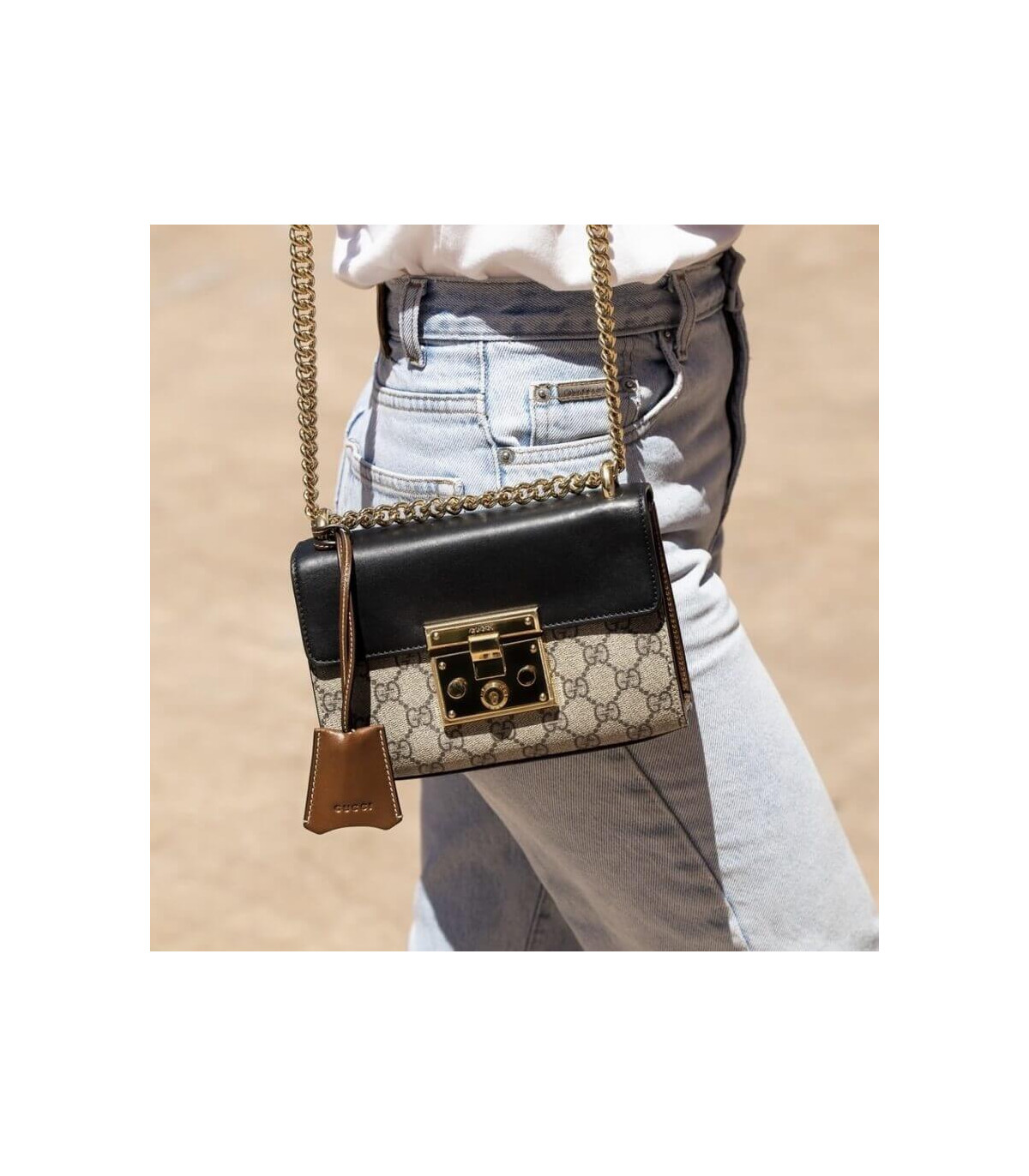 Gucci Padlock Small GG Shoulder Bag Black