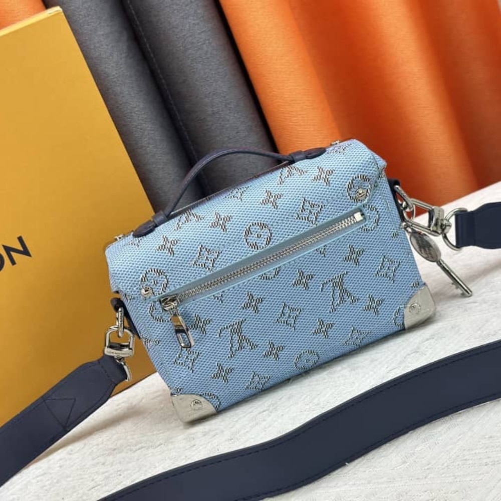Louis Vuitton Soul Trunk Bag Monogram Blue 19Cm M15035