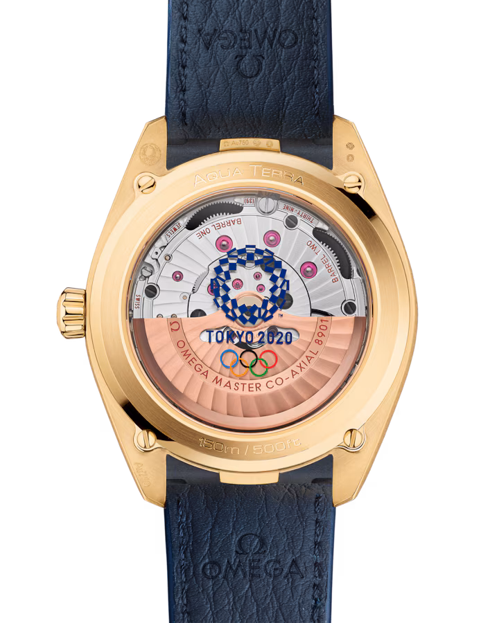 OMEGA Seamaster Aqua Terra 41mm Blue Dial 18k Yellow Gold Strap 522.53.41.21.03.001