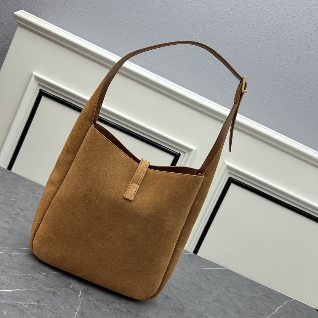 Saint Laurent Le 5 À 7 Supple Small In Suede Caramel Cognac 24Cm 8505331U80W2916