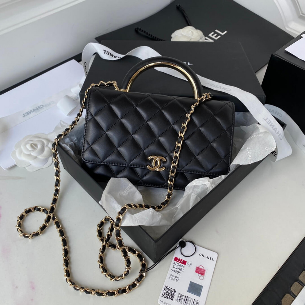 Chanel Wallet On Chain Top Handle Lambskin WOC