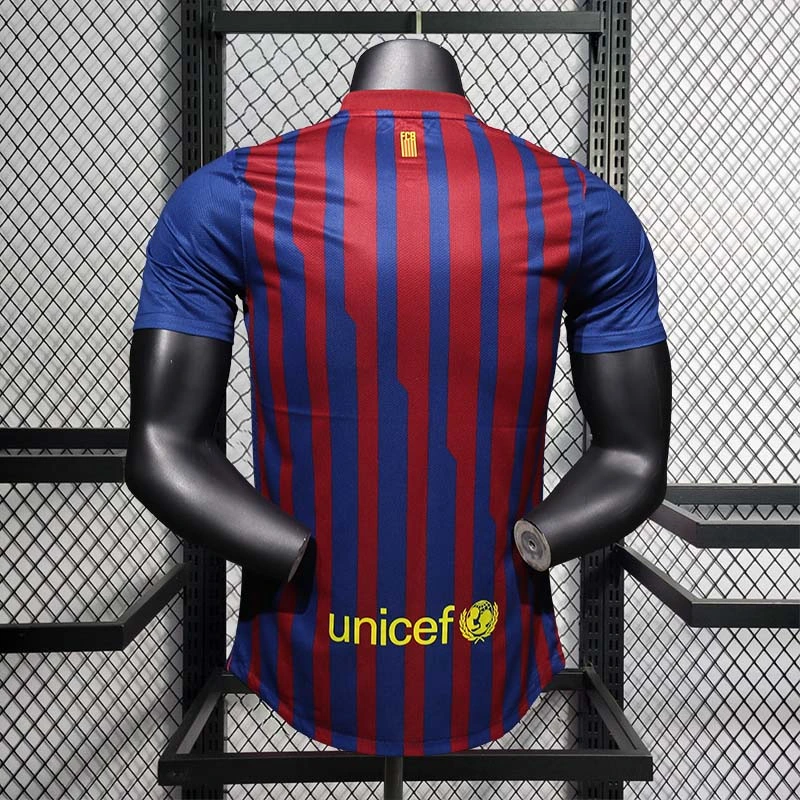 Retro Player 2011-12 Barcelona Home MESSI PIQUE  XAVI A.INISTA PUYOL Football jersey retro DAVID VILLA