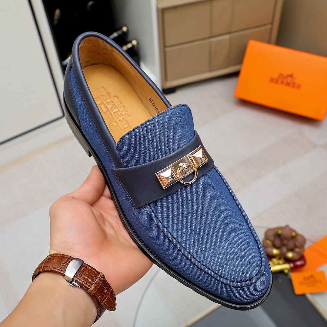 Hermes Blaise Loafer Blue