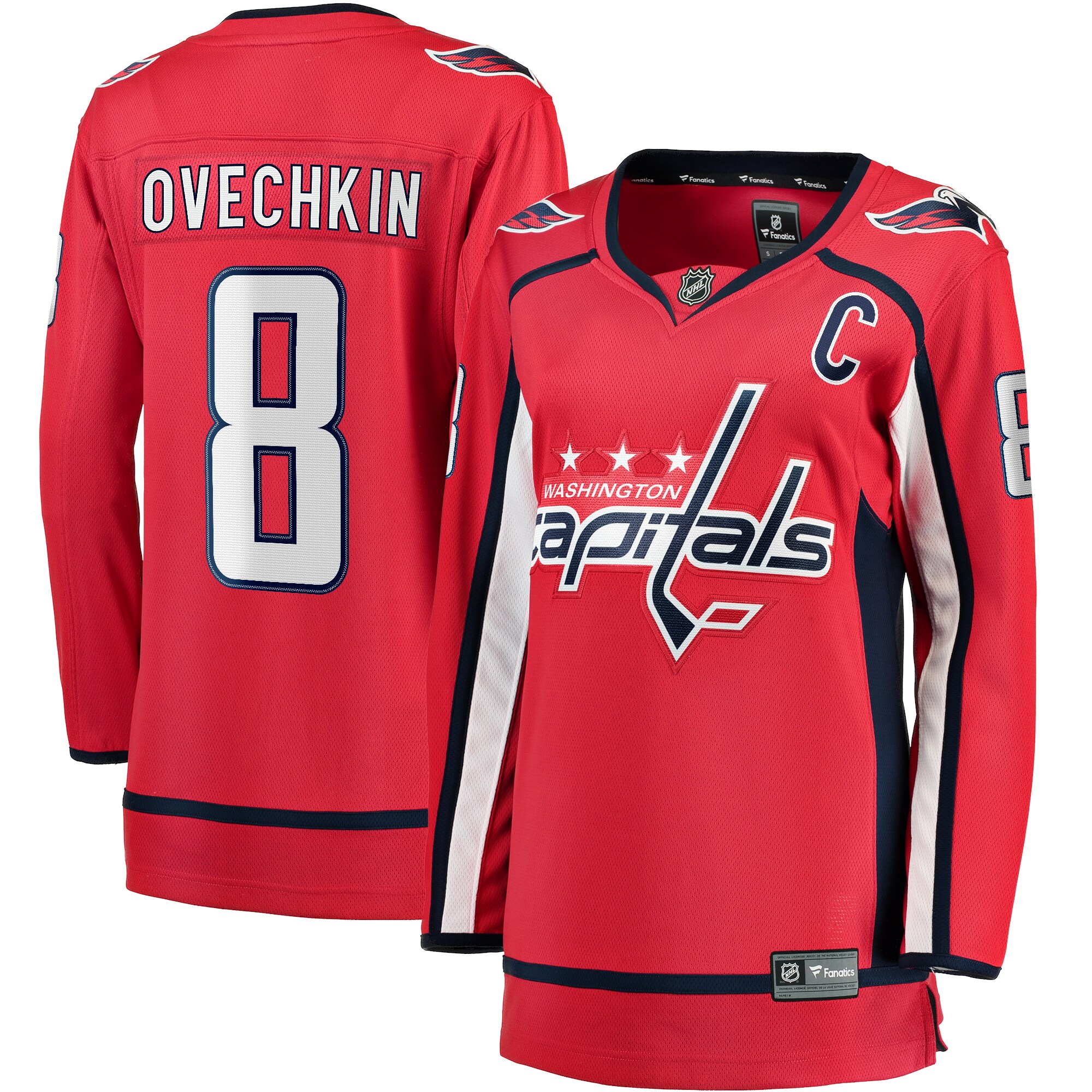 Alexander Ovechkin Washington Capitals Fanatics Women’s Captain Patch Home Breakaway Player Jersey – Red