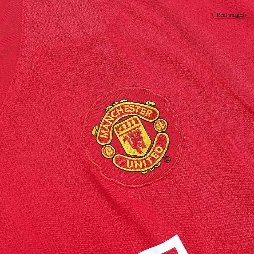 Manchester United 2007/08 Home Long Sleeve Retro Soccer Jersey