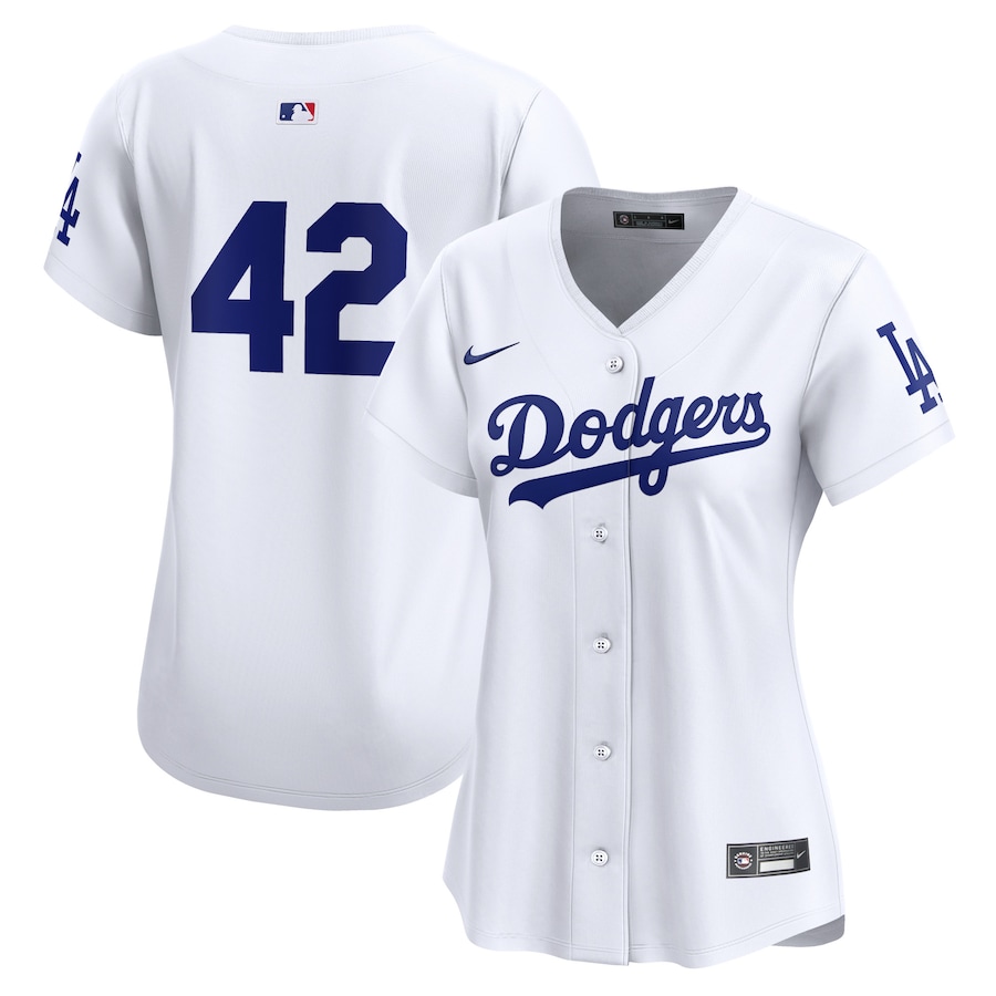 Los Angeles Dodgers Women's 2024 Jackie Robinson Day Home Limited Jersey  White