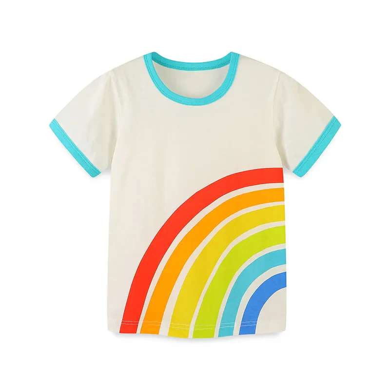 Rainbow Print Ringer T Shirt