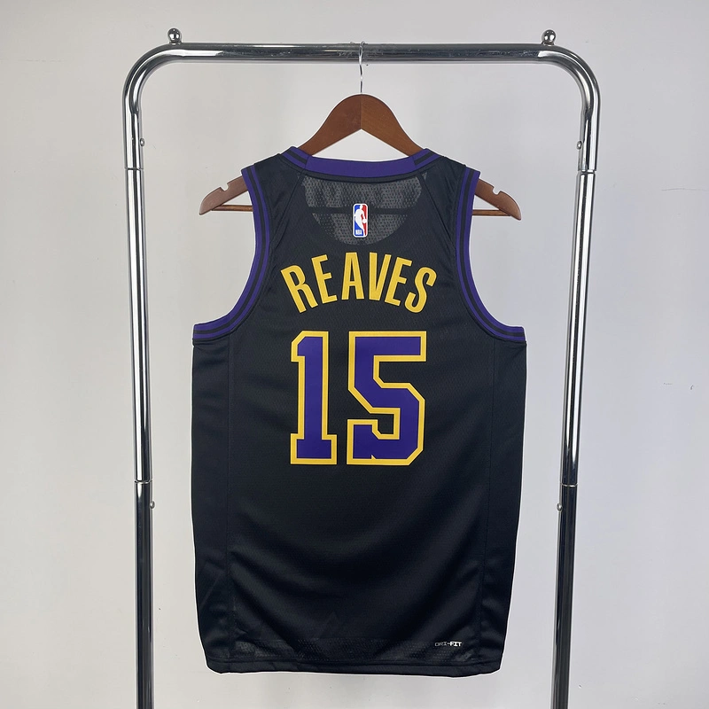 2024 NBA Lakers 15 REAVES Basketball Jersey