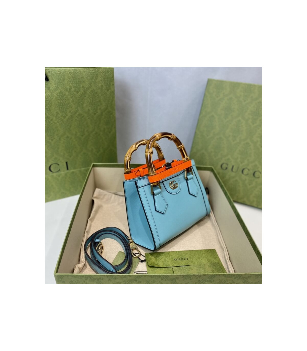 Gucci Diana Mini Tote Bag Light Blue
