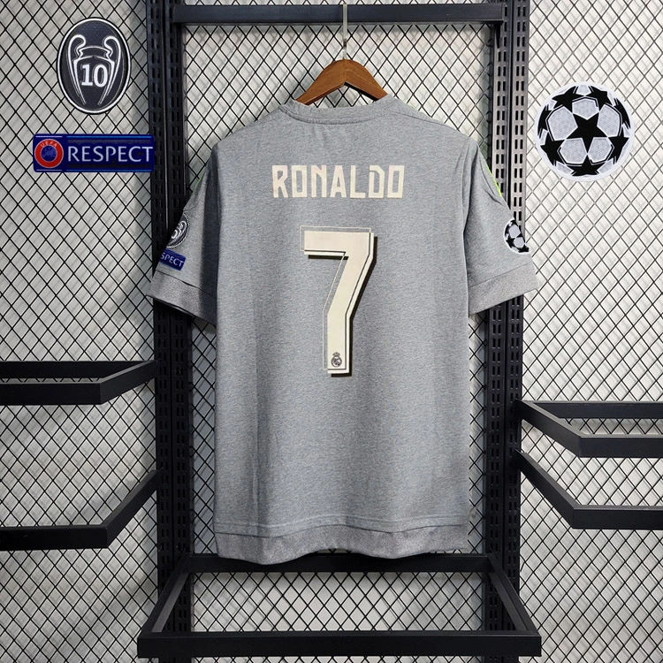 Retro 2015-16 Real Madrid away RONALDO Benzema Bale Sergio Ramos ISCO KROOS Modric  Football jersey retro