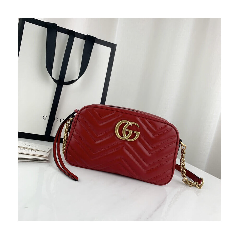 Gucci GG Marmont Small Shoulder Bag Red