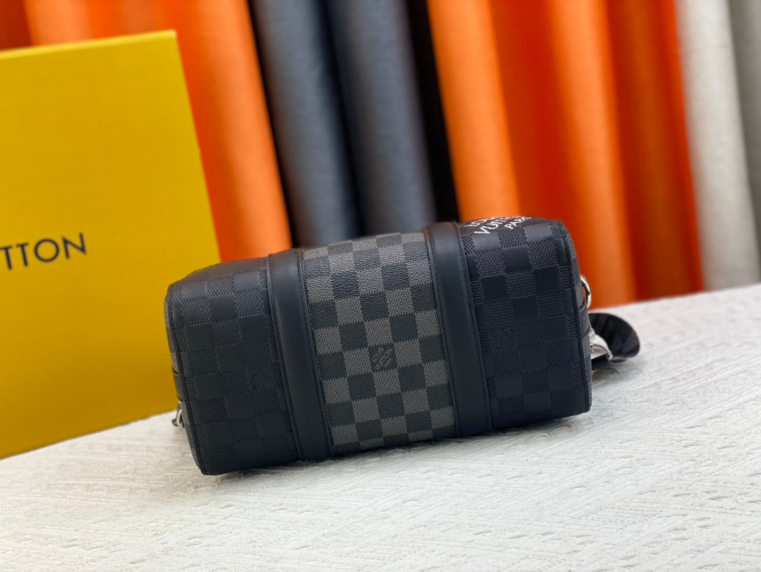 Louis Vuitton City Keepall Black Graphite 27Cm N40452