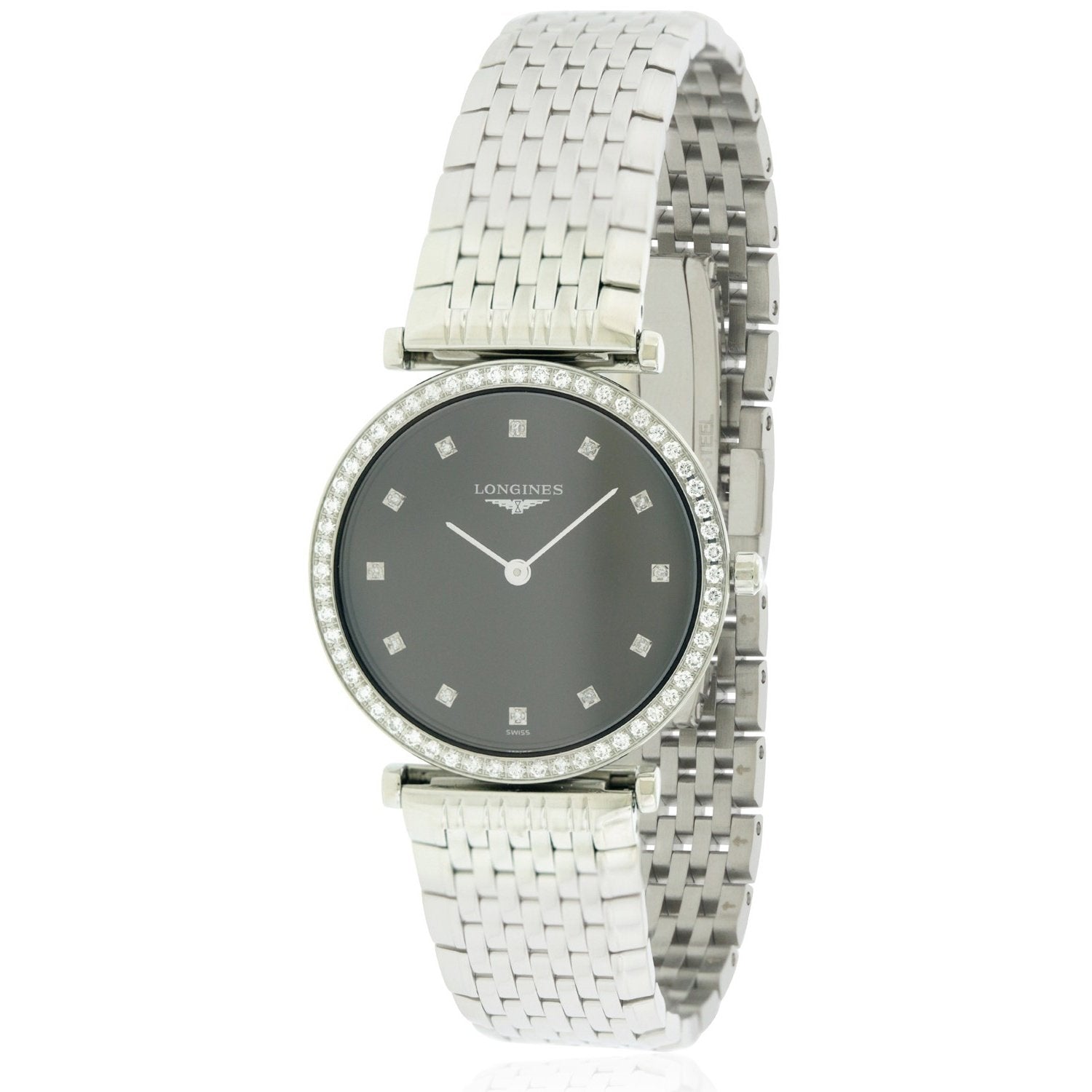 【Super Clone】Longines Women's L45130586 La Grande Classique Diamond Stainless Steel Watch
