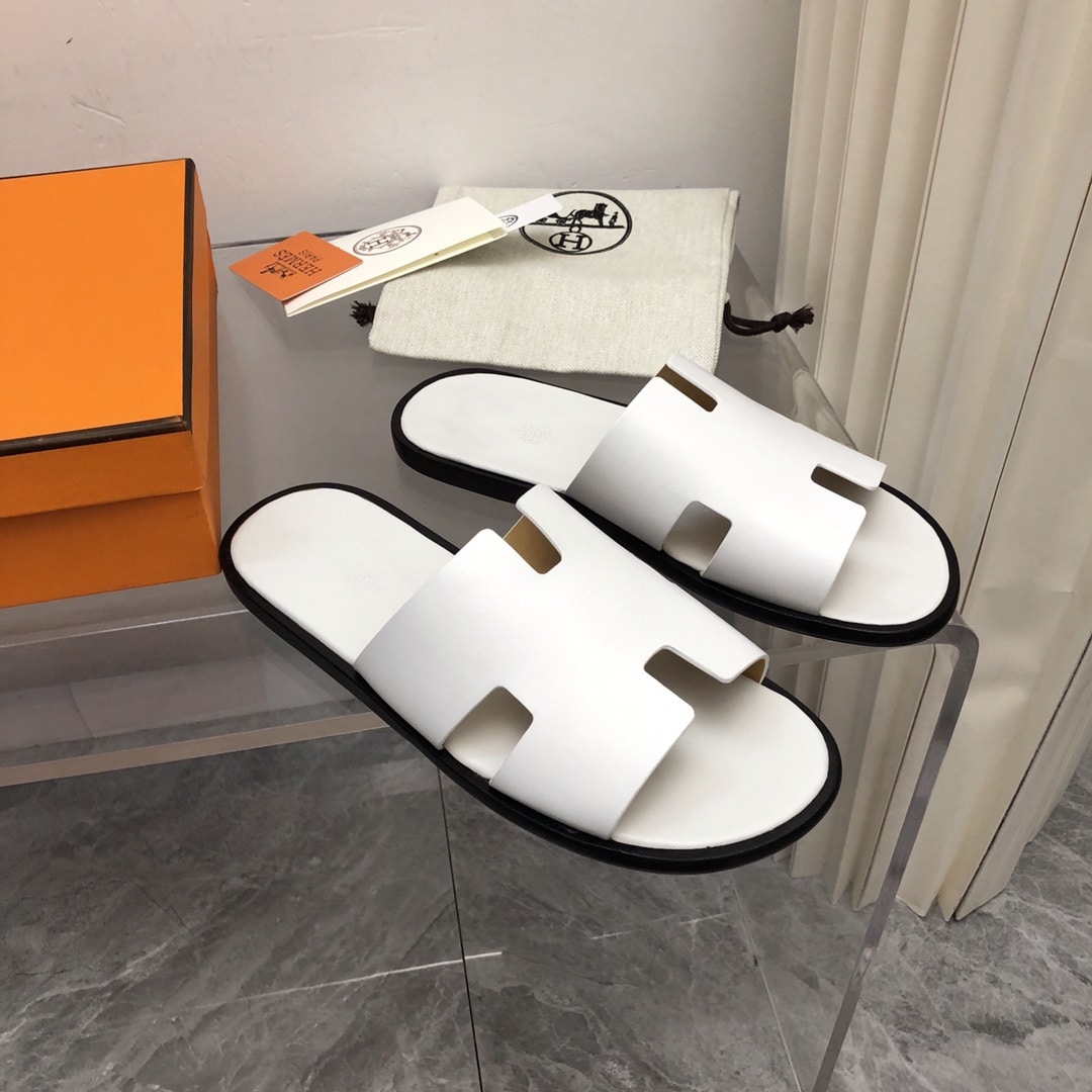 Hermes Izmir Sandal White